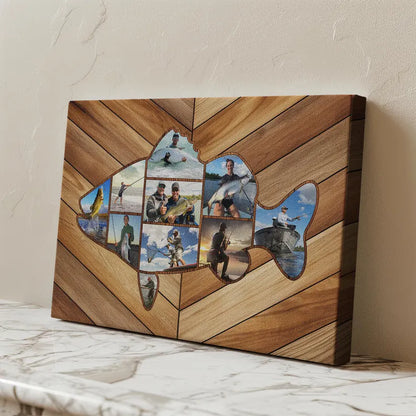 Custom Fishing Photo Collage Canvas, Fish Shape Personalized Wall Art, Unique Gift for Dad, Anniversary, Birthday Fishing Theme Décor da4df285-128b-417e-babd-44b52cc8a5f6-ghhgh-4-.webp