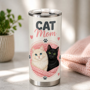 Cat Mom Tumbler — Life Is Better With Cats (2-Photo Pet Portrait) - Personalized Tumbler da62350c-4d8d-49a3-baae-f7b0c86b8aea.jpg