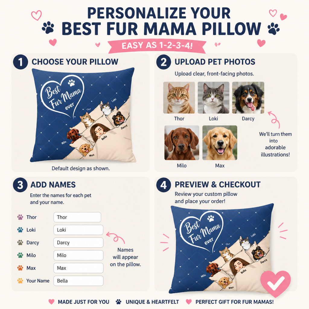 Best Fur Mama Ever - Custom Pet Portrait Pillow - Personalized Pillow da651c2d-c7a2-4c58-86b6-9fa1e700f57a.jpg
