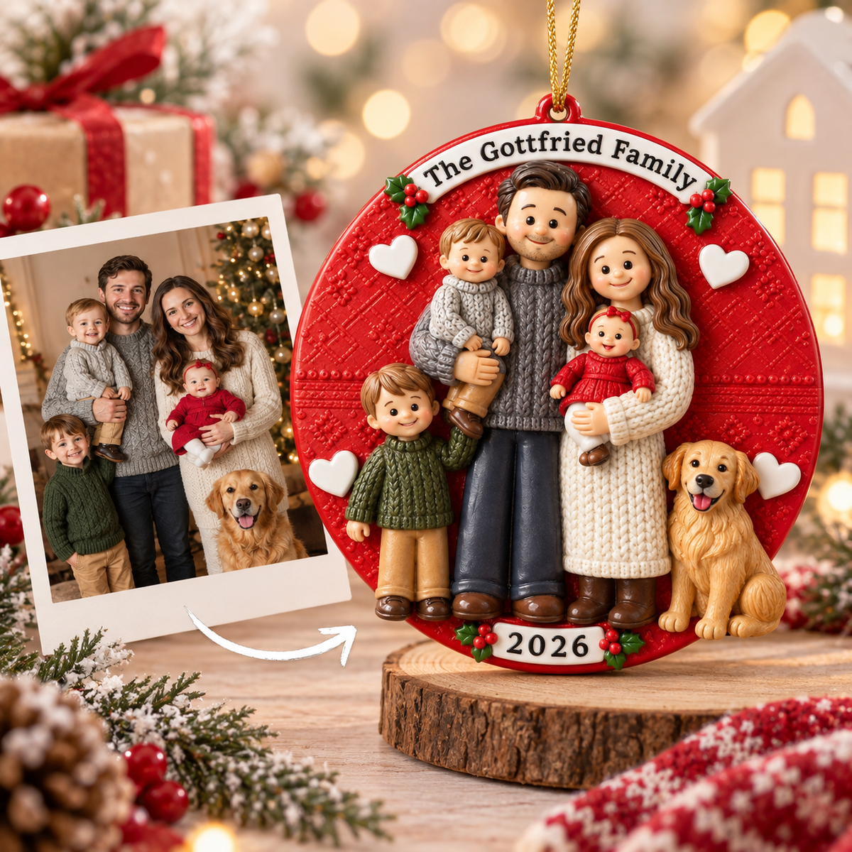 Personalized Family 3D Relief Acrylic Ornament, Custom Photo Christmas Decoration, Family Name & Year Keepsake, White Portrait Holiday Tree Decor, Christmas Gift da70a2bc-7f77-4c74-bc74-854c7ac450c1-kj1.png
