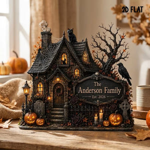 Personalized Haunted House Wooden Block, Custom Family Halloween Decor, Spooky House Table Decor, Gothic Halloween Keepsake, Halloween Gift da7d123d-d721-4423-a58c-7d458f0e609e-hjhjjh.jpg