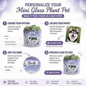 Pet Memorial Planter – I'm Always With You (Photo + Name) - Personalized Mini Glass Plant Pot da81fdff-937b-48b6-9752-d858a4224e6d.jpg