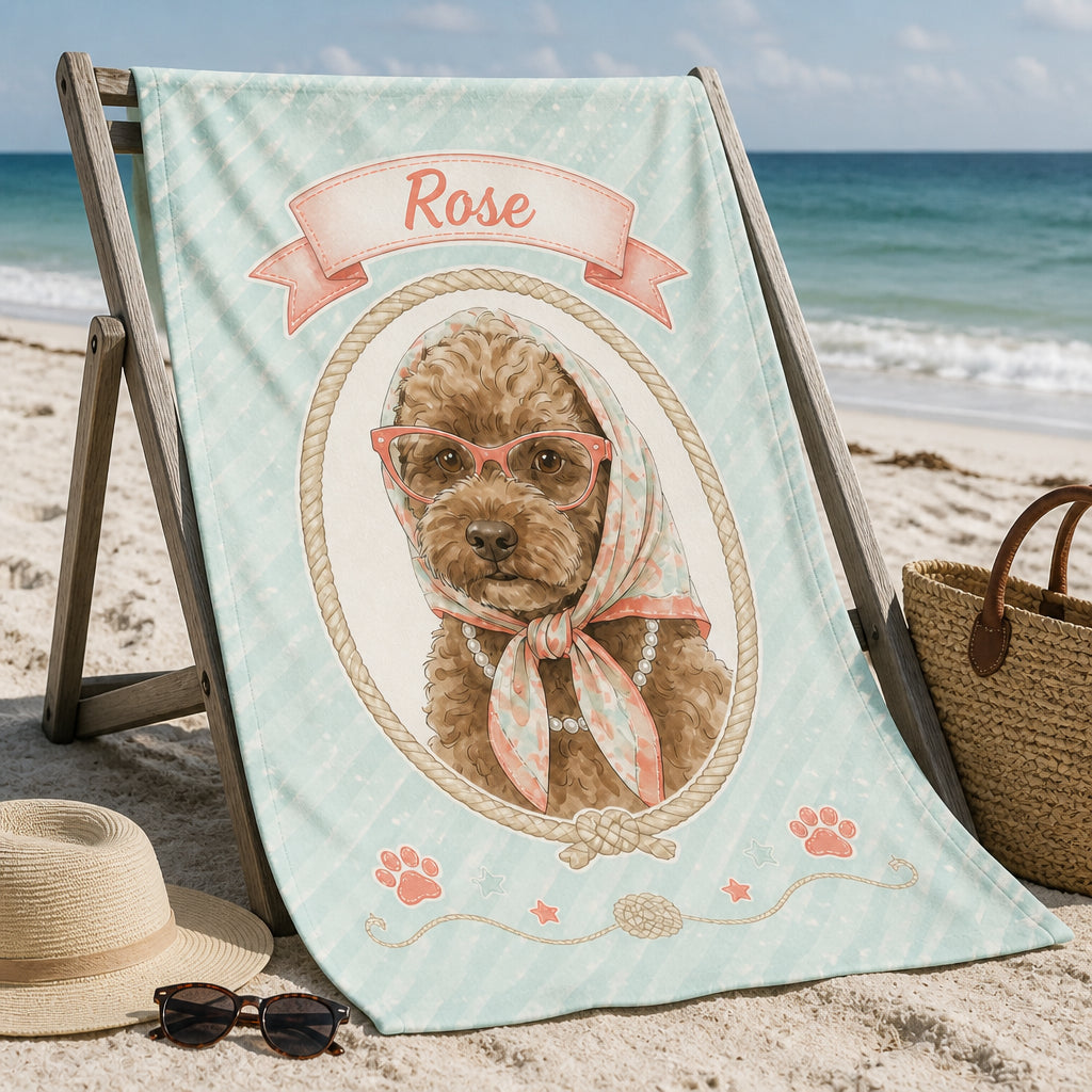 Custom Pet Portrait Vintage Cameo Towel - Personalized Sport Towel da9dfc19-ccec-45a4-9bb8-c7312a65c64f.jpg