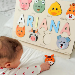 Custom Name Puzzle with Animals, Personalized Baby Gift, First Birthday Gift, Christmas Present, 0-3 Years Personalized Toy da9ea410-34ff-4e42-92e3-1f08fdeec488-ghffhfg-2-.jpg