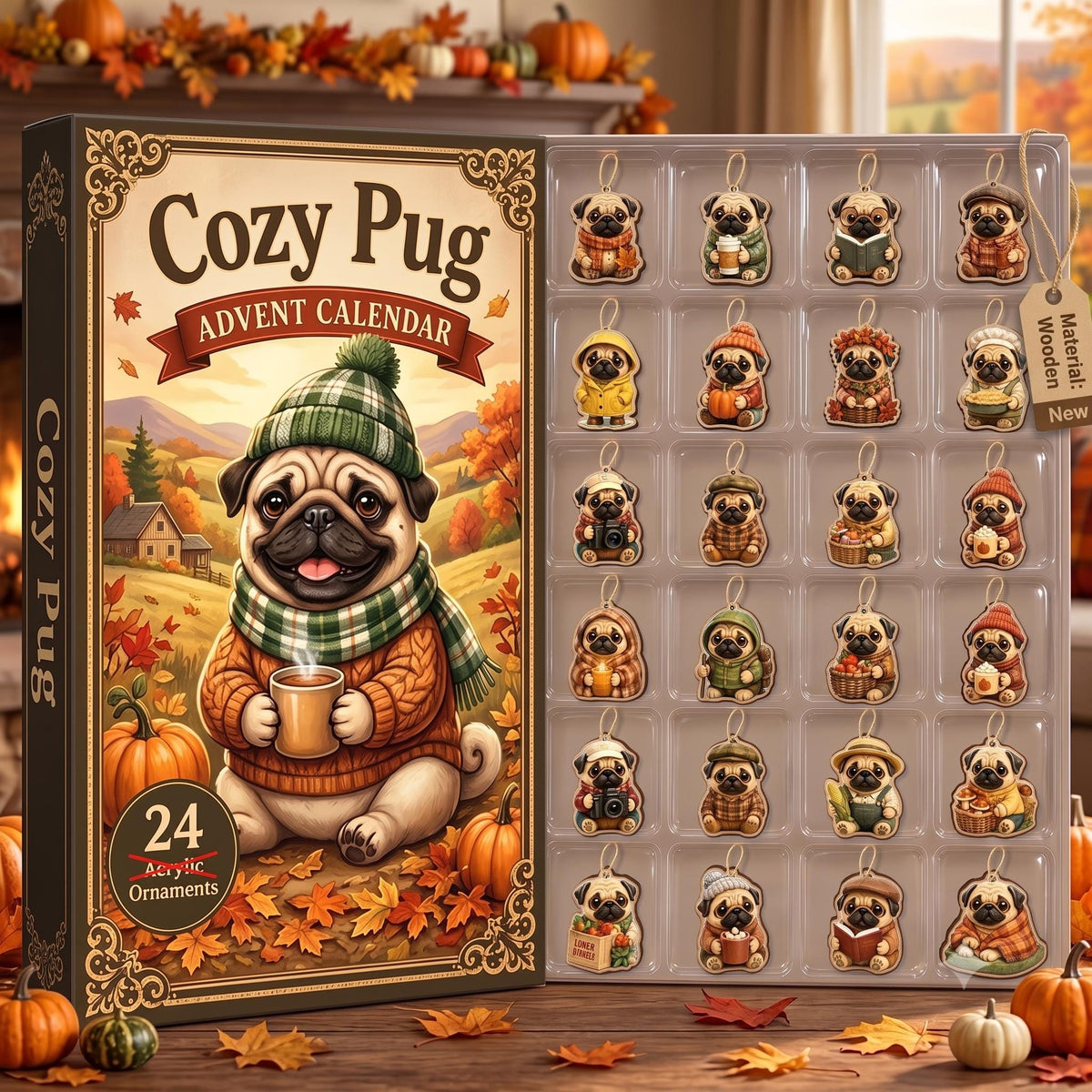 Silly Pug Advent Calendar 2026, 24 Days Fall Christmas Countdown Box, Cute Dog Tree Ornaments, Xmas Pug Lover Gift dab8830e-e623-42bf-b0f8-7c4824dca035-il_fullxfull.8561589012_gjpd.jpg