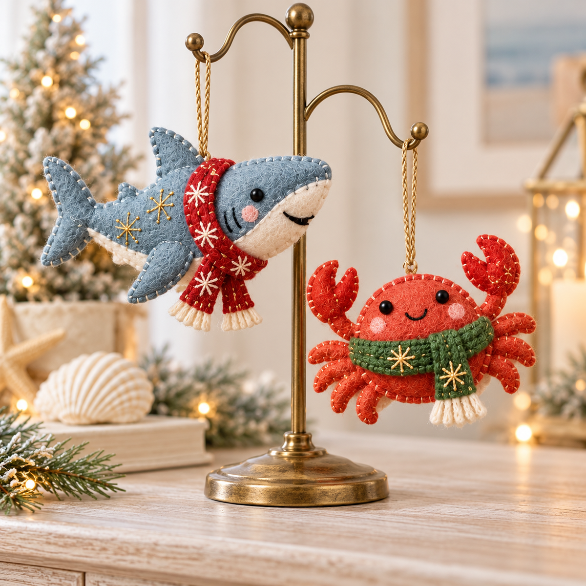 Felt Sea Animal Christmas Ornament, Whale, Turtle or Shark Tree Decoration, Ocean Lover Gift, Coastal Holiday Keepsake dabc1230-1069-4118-ab56-8bfacf6f895b-C-m-p-v-cua-n-Gi-ng-sinh-2.png