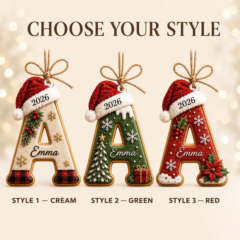 Personalized Initial Christmas Ornament, Custom Name 2D Flat Wooden Letter Ornament, Monogram Holiday Gift, Family Christmas Keepsake dad4248a-2707-4589-a3f1-e19c35ba3eb2-36.jpg