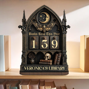 Personalized Gothic Book Tracker Sign, Books Read This Year Tracker, Dark Academia Library Decor, Custom Reader Gift, Gothic Bookshelf Decor dadcdf0d-76b0-4e22-80de-708cba82fc67-5.jpg