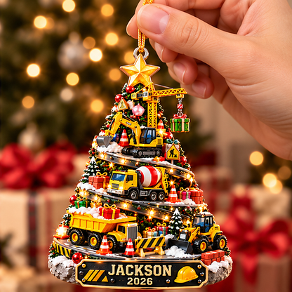 Personalized Construction Christmas 3D Tree Ornament 2026 – Excavator, Dump Truck & Crane Ornament, Custom Name Gift for Boys dadee867-8ba7-464e-ae80-b6e02eb746d4-Jackson_Construction_Handheld_02_1200x1200.png
