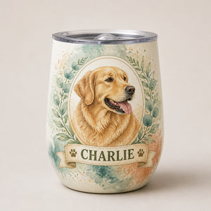 Custom Watercolor Pet Portrait Wine Tumbler with Name - Personalized Wine Tumbler daecbf9a-68d5-449d-b48a-d1fa2a0b4509.jpg
