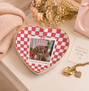 Personalized Besties Photo Ring Dish, Ceramic Best Friend Jewelry Dish, Sister Birthday Gifts For Her, Bridesmaid Striped Trinket Tray db032af3-db92-4141-a53d-a6233f182fe5-6.jpg
