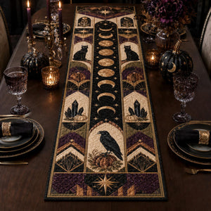 Halloween Quilted Table Runner, Fall Table Runner, Pumpkin Cat Ghost Bat Table Decor, Spooky Autumn Dining Table Runner Halloween Home Decor db0a0bd3-59eb-4568-b405-821a4e86f93e-1.jpg