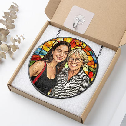 Custom Stained Glass Photo Suncatcher: Personalized Grandma Portrait Window Hanging, Mother's Day Gift, Family Keepsake db0a1430-0622-40e8-b94b-3290b18d3862-frderr-3-.jpg