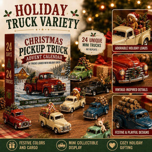 Pickup Truck Advent Calendar 2026, 24 Day Christmas Countdown, 2D Acrylic Classic Truck Ornaments, Holiday Decor Gift for Truck Lovers db0b592b-d163-4de8-8574-c875dd79e566-il_1588xN.8526227140_52pi.jpg