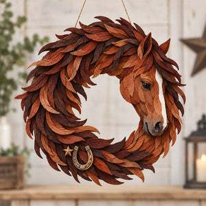 Rustic Horse Wreath with Horseshoe Detail - Wooden Sign db140eb0-4c90-49d7-b9cc-d7235455d88a-1_d99d38a6-8473-4a4f-ab04-f0979a463661.jpg