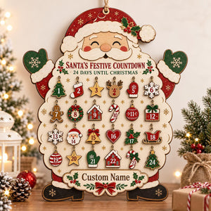 Personalized Santa Wooden Advent Calendar, Christmas Countdown Calendar, Custom Name Holiday Decor, Family Christmas Gift, Rustic Wood Sign db16e3cf-8480-40fb-b6ea-72a4c735efed-il_1588xN.8568097539_g864.jpg