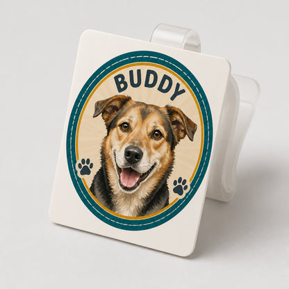 Custom Pet Portrait Car Vent Clip – Name Badge Rosette - Personalized Car Visor Clip db294196-4716-4984-aeb2-ea0375df7390.jpg
