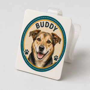 Custom Pet Portrait Car Vent Clip – Name Badge Rosette - Personalized Car Visor Clip db294196-4716-4984-aeb2-ea0375df7390.jpg