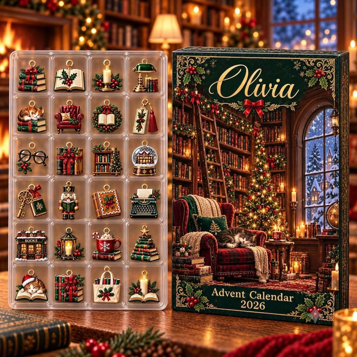 Personalized Library Advent Calendar, 24 Bookish Christmas Charms, Custom Name Reader Gift Box, Holiday Countdown db577026-b8de-45ca-aba7-251555240b7a-il_1588xN.8509387252_eoma.jpg