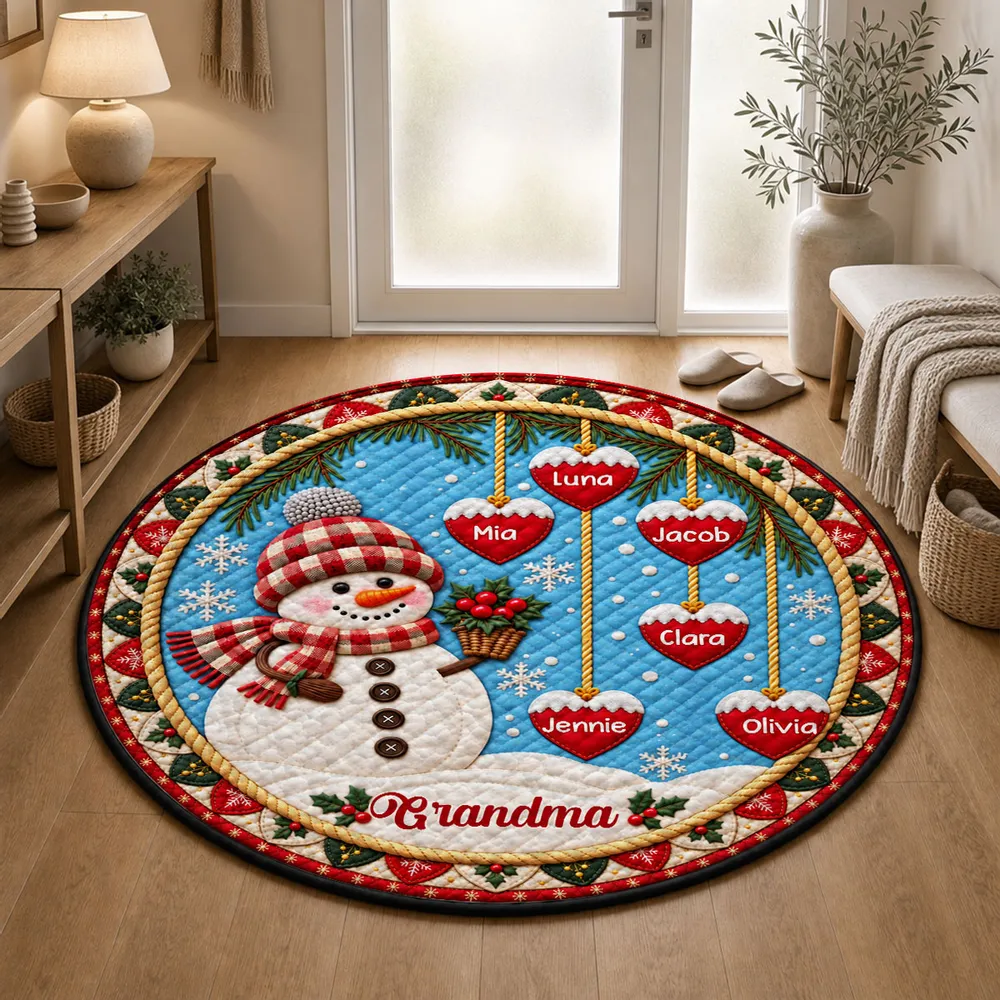 Happy Christmas Snowman Grandma - Personalized Quilted Carpet - Christmas Decoration, Gift For Grandma db59c99a-4476-4744-8429-adbd658b4ed8-5.png