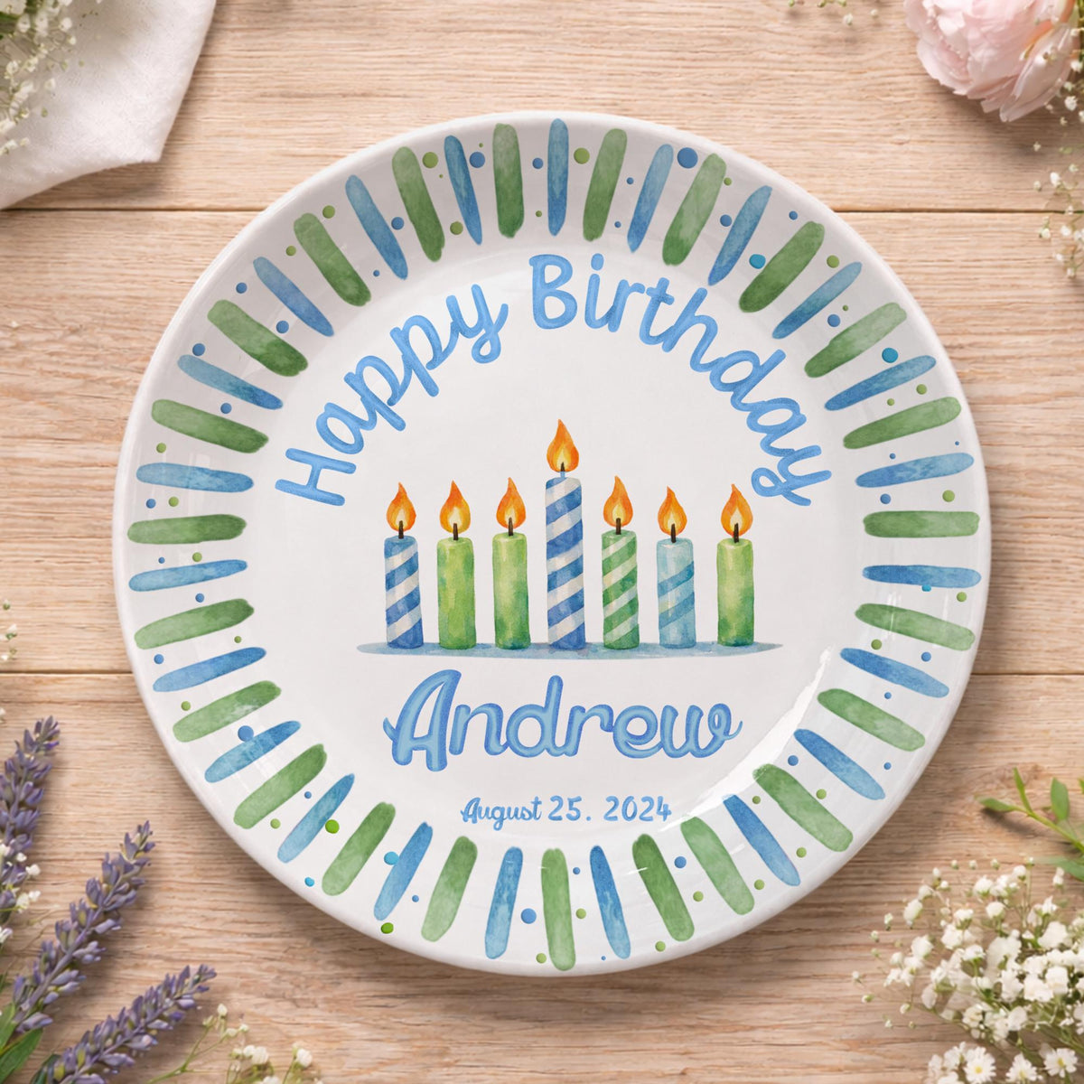 Personalized 1st Birthday Plate for Boy, Custom Name Ceramic Keepsake, Baby First Birthday Gift db5a5ae5-679b-474e-8f33-22732d28fdee-3.jpg