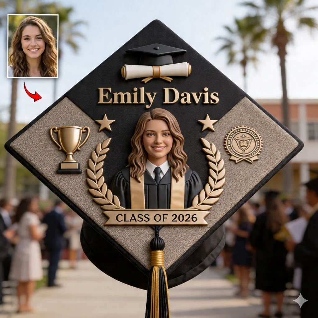 Class Of 2026 - Personalized Graduation Cap Topper