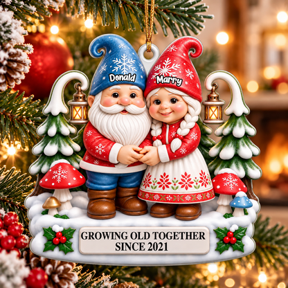 Christmas Gnome Couple Growing Old Together - Personalized Custom Shaped Acrylic Ornament db71b6d0-3933-4840-8c0d-2e43b20bd885-banner-4-.png