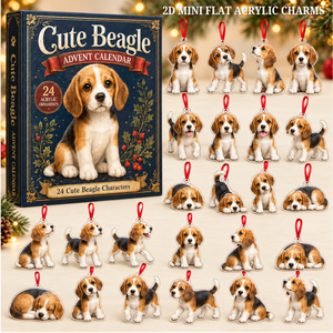 Cute Beagle Advent Calendar 2026 - 24-Day Festive Countdown, Acrylic Charms Blind Box - Gift For Dog Lovers db7af0ec-575f-49e9-ae62-d4b7390e6b86-beagle-text.png