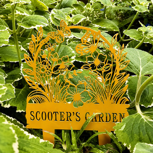 Custom Garden Sign, Personalized Gardening Gifts for Women, Metal Garden Decor, Gifts for Grandparents, Gardener Gifts, Plant Lover Gifts