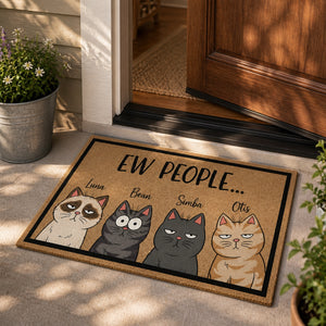 Ew People... Custom Cat Portrait Doormat - Personalized Doormat db8bc5ca-25d4-4f0b-b29a-0daad7b7698f.jpg