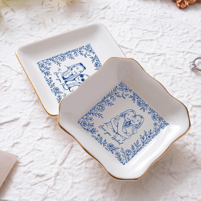 Personalized Bestie Photo Jewelry Dish, Toile De Jouy Jewelry Dish, Wedding Gift for Couple, Bridesmaid Gift db8f4b4e-2568-48b2-973a-d053fbce4397-5.png