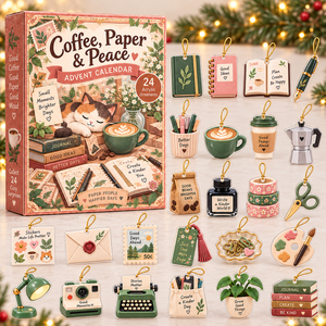 Coffee Paper Peace Advent Calendar 2026 - 24-Day Festive Countdown, Acrylic Charms Blind Box - Gift For Scrapbooking Lovers dba7fda1-6481-436a-bcce-565280b66f86-coffee-box-charms.png
