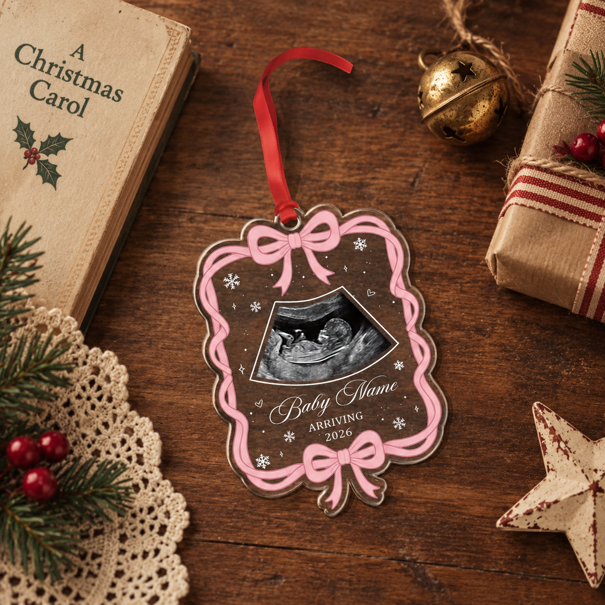 Custom Baby Expecting See You Ornament, Personalized Baby Scan Christmas Bauble With Photo, Baby Arriving Ornament Decor - Christmas Gift For New Mom dbaeada3-6ffd-4d30-b8b7-a71890f5f5ca-th8.png