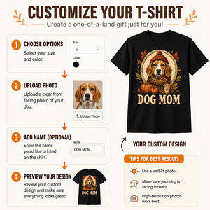 Dog Mom Autumn Pet Portrait Tee - Personalized T-shirt dbb03797-c643-4221-a3c5-765215cd6c65.jpg