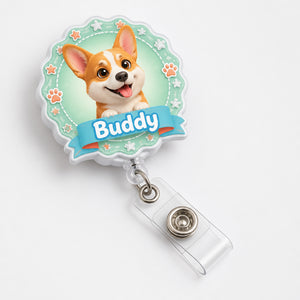 Custom Pet Portrait Badge Reel – Chibi Medallion - Personalized Custom Shape Badge Reel dbc742fe-6671-44f9-9305-e463829b1439.jpg
