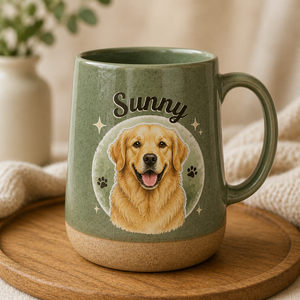 Custom Pet Portrait Pottery Mug – Hand-Drawn Photo-to-Art with Name - Personalized Pottery Mug dbccac14-357f-4859-80ad-b14904ebc0cc.png