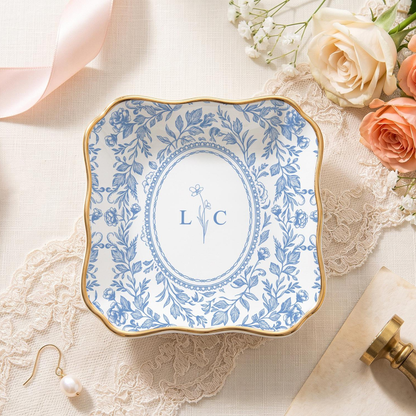 Personalized Toile De Jouy Ring Dish, Custom Ceramic Jewelry Tray, Wedding Ring Holder, Engagement Gift for Couple dbe00a7e-5401-4317-bbb7-bc5911a7ef73-4.png