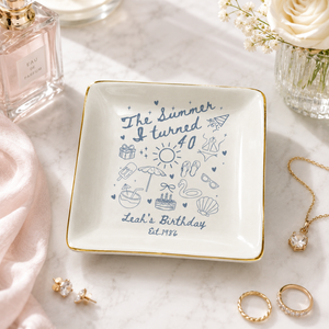 Personalized 40th Birthday Ring Dish, Summer Theme Jewelry Tray dbfe532e-8c72-4222-83f2-de7baae00fd2-banner-1.png