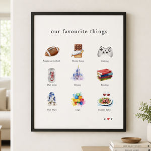 Personalised Our Favourite Things Print, Engagement present, Anniversary Print, Couples Gift, Valentines Present, Paper Anniversary dc14d6ce-539b-439a-98cf-ebc573bd550f-5cdf1dc5-009d-4ca6-bf9d-45c3a6525123.png