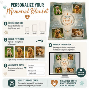 Pet Memorial Photo Collage Blanket — Your Life Was a Blessing - Personalized Blanket dc1c1eb6-30bb-4a2c-8cad-8301f1f044c0.jpg