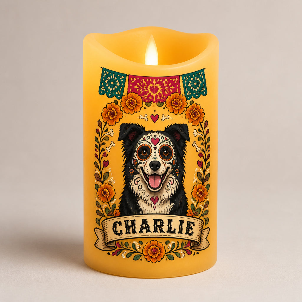 Custom Pet Sugar Skull Portrait LED Memorial Candle - Personalized Custom Led Flameless Candle dc3e8995-b426-4acc-a035-474c03df993d.jpg
