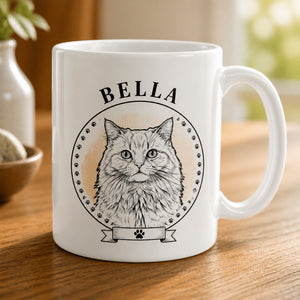 Custom Pet Portrait Mug — Ink & Wash Medallion - Personalized Mug dc4963f8-4997-476f-8da4-4c7ce1431bb5.jpg
