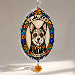Custom Sugar-Skull Pet Portrait Fridge Magnet - Personalized 1 Layered Suncatcher with Charm dc574ef7-2f7b-4c64-bf10-79b0394ada94.jpg