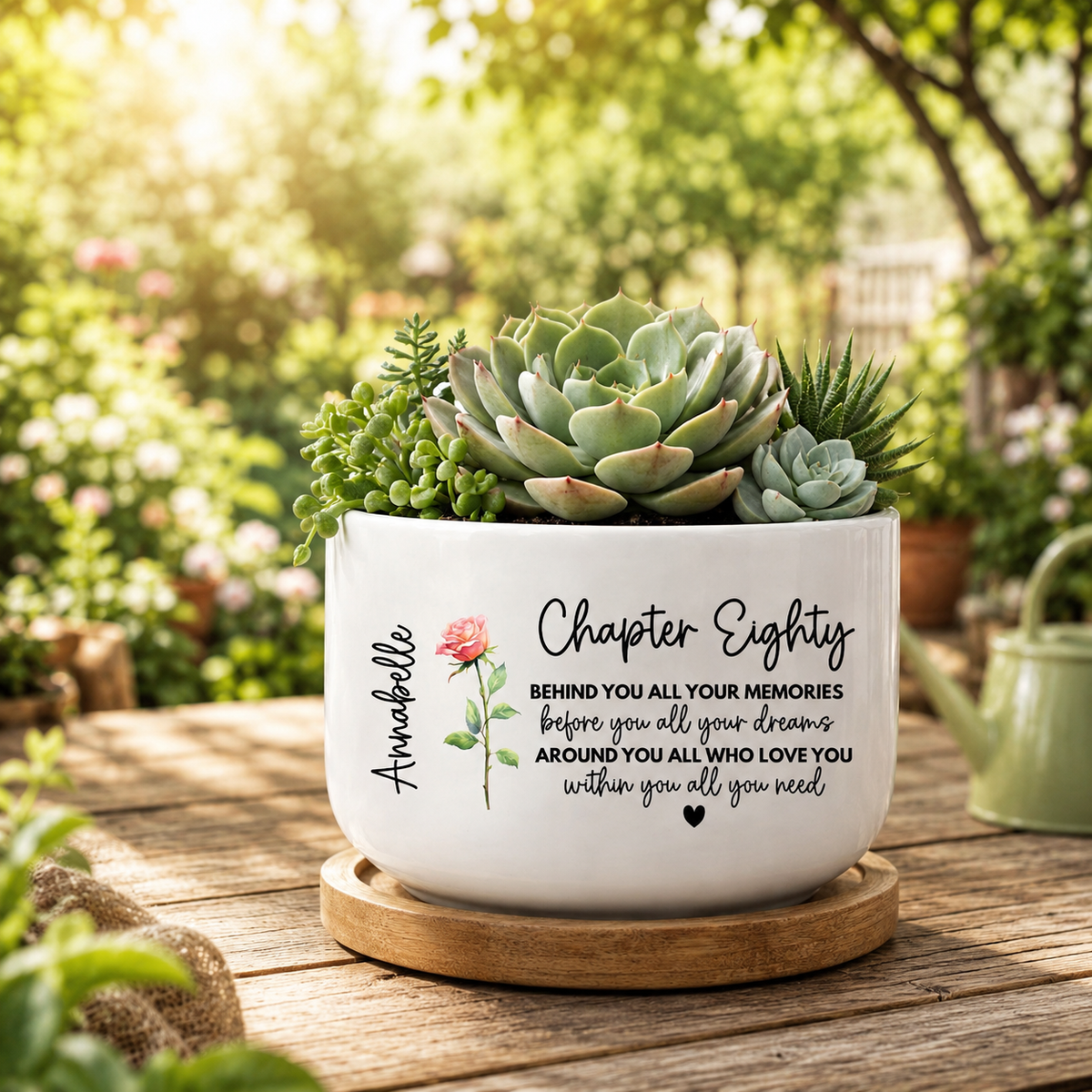 80th Birthday Gifts For Women, Personalized 80th Birthday Flower Pot Gift, Custom Name Chapter 80 Planter