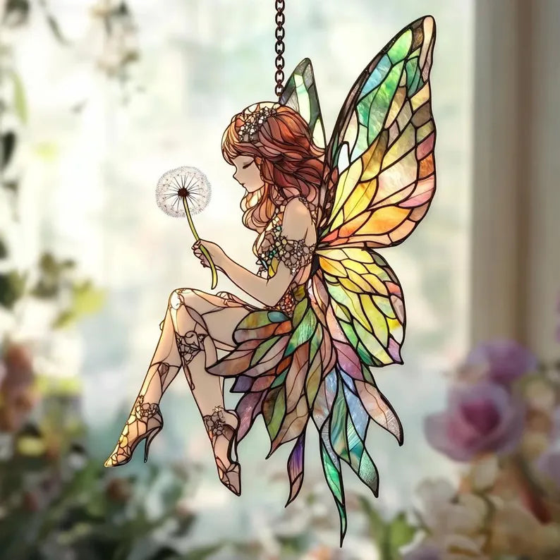 Fairy Garden Faux Stained Glass Suncatcher - Dandelion Wish Window Hanging, Whimsical Acrylic Fairycore Decor For Long-Distance Friends dc64b31c-404f-4bfb-8fcc-fea2e51c8a5d-rthyrt-3-.webp