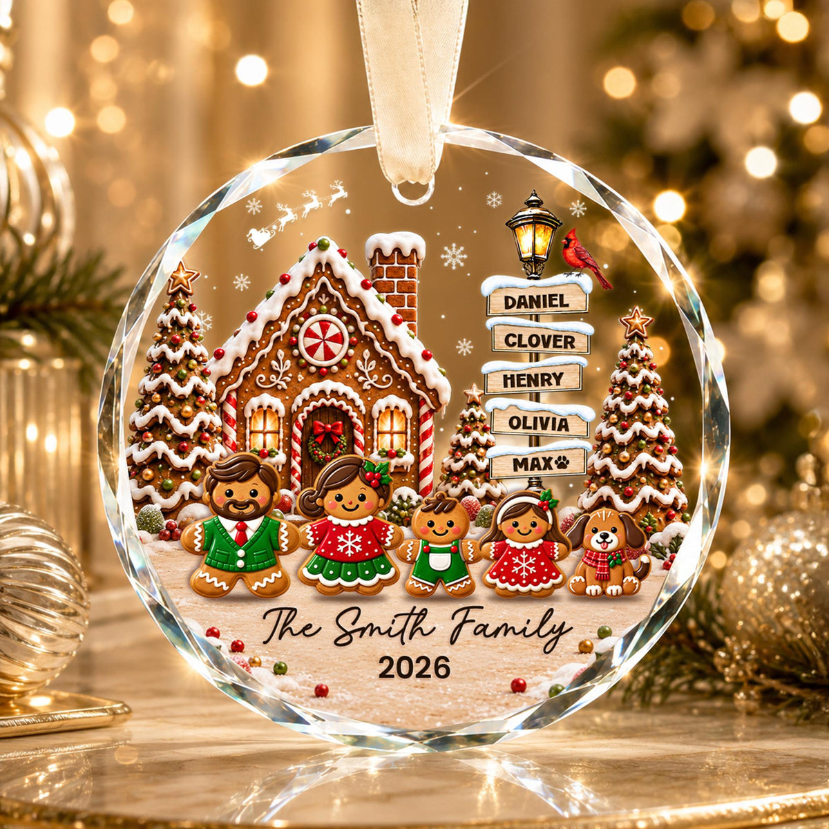 Personalized Christmas Gingerbread Family Ornament, Custom Family Members Gifts, Family with Dog Ornament, Family Keepsake, Grandma Gifts dc7c35f3-4c84-4367-b039-e98c74affdb7-7.jpg