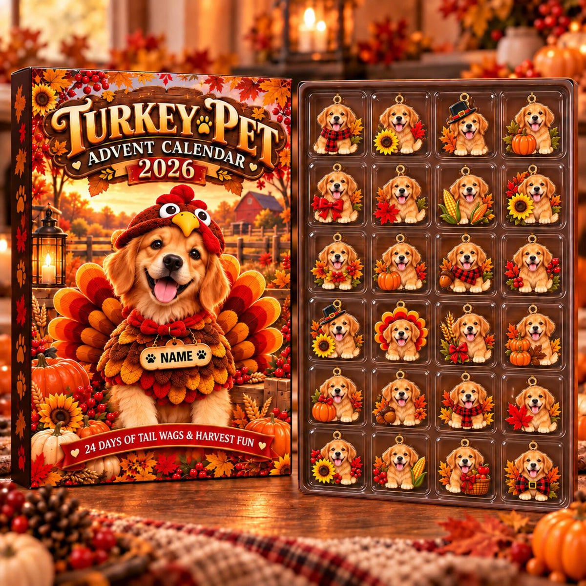 Personalized Turkey Pet Advent Calendar 2026, Custom Pet Photo Thanksgiving Countdown Box, 24 Acrylic Charms dc7e684d-6578-4909-a497-4f051672f6e7-il_1588xN.8589747566_hyea.jpg