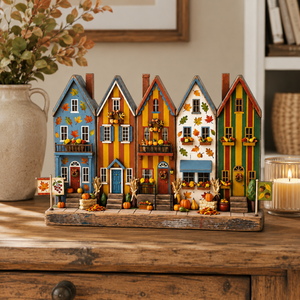 Autumn Village 2D FLAT Wooden Block Decor, Fall Harvest House Shelf Sitter, Pumpkin Season Village, Rustic Thanksgiving Mantel Decor dc86c991-ee2c-458d-b88a-2e516345f196-banner-1.png