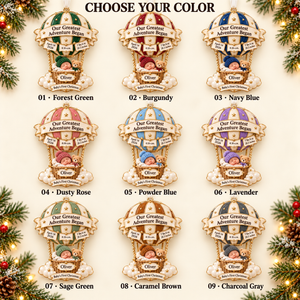 Personalized Baby’s First Christmas Ornament 2026 – Hot Air Balloon with Custom Name & Birth Stats, New Baby Keepsake Gift for Parents dc932eee-a889-4990-9021-d5d2600dff07-Hot-Air-Balloon-Ornament-Color-Chart-1.png