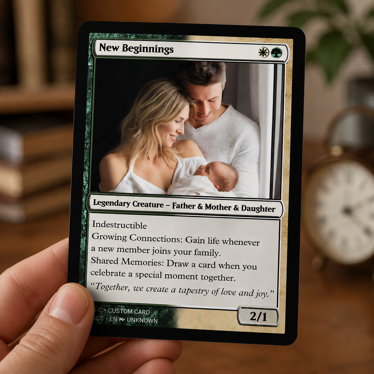 Custom MTG Style Father's Day Magic Card Personalized with your Photo,Trading Card: Personalized Anniversary, Wedding, Pet Gift